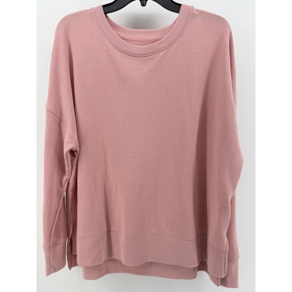Time and Tru Women's Pink Crewneck Sweatshirt XL 16-18 Long Sleeve Pullover